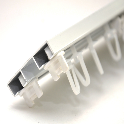 КАРНИЗ АЛЮМИНИЕВЫЙ ДВУХРЯДНЫЙ, БЕЛЫЙ,  ДВОЙНОЙ МОЛДИНГ 3 М  801017