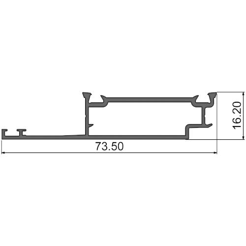 Алюминиевый профиль створки наружный 315007 | Створка окна 75мм (фурн-й паз 16мм)