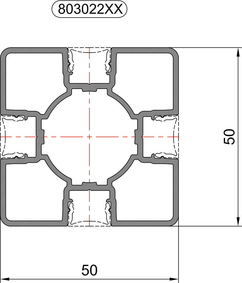 803 022 Алюмінієвий профіль