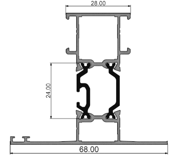 Коробка 68 мм для окон в ТФ50К 315С12