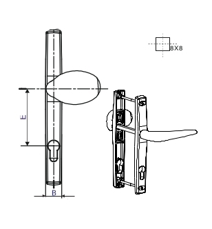 НАЖИМНОЙ ГАРНИТУР STUBLINA 1185.00. (E=92mm, B=30mm)