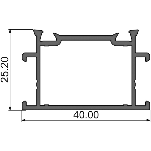 Алюминиевый профиль стойки внутренний 315009 | Стойка витражная