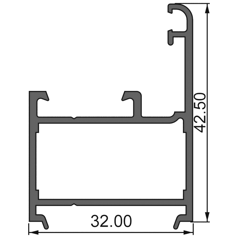 Алюминиевый профиль 390008 | коробка двери перегородки