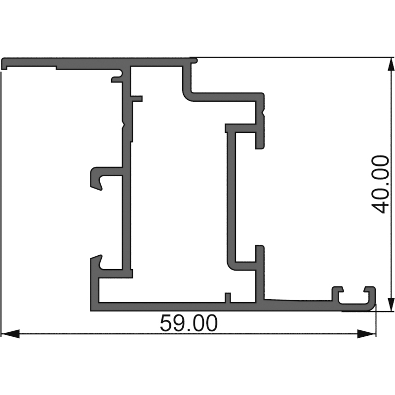 Алюминиевый профиль 390010 | створка для окна с открыванием внутрь