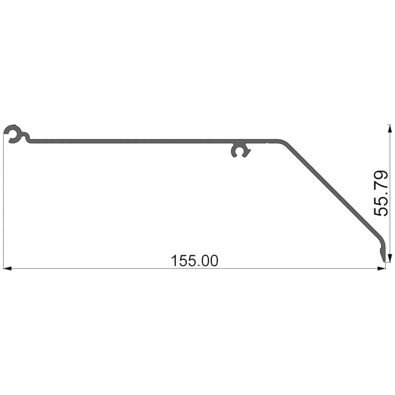 Алюминиевый профиль 800 113 | ламель 155 мм