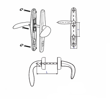 НАЖИМНОЙ ГАРНИТУР STUBLINA 1079.00. (E=85mm, B=30mm, L=100)