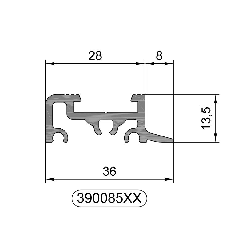 Алюминиевый профиль 390085
