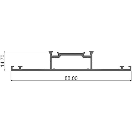 Алюминиевый профиль импоста наружный 315010 | Импост 88 мм