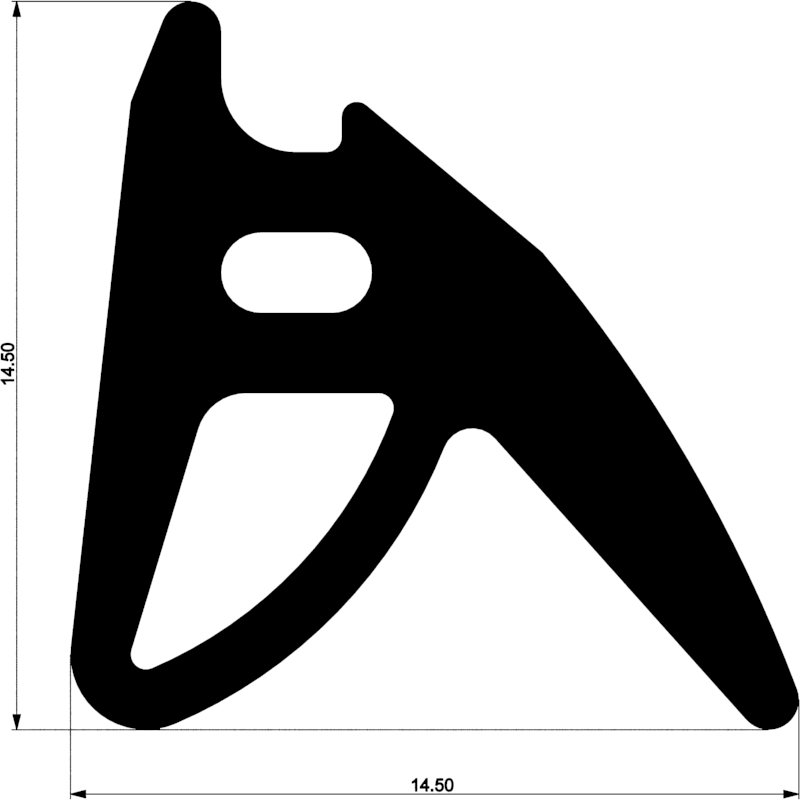 Уплотнитель для алюминиевых окон и дверей E01 017