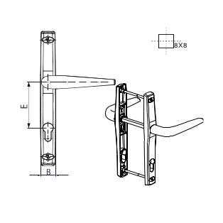 НАЖИМНОЙ ГАРНИТУР STUBLINA 1184.10 (E=85mm, B=30mm)
