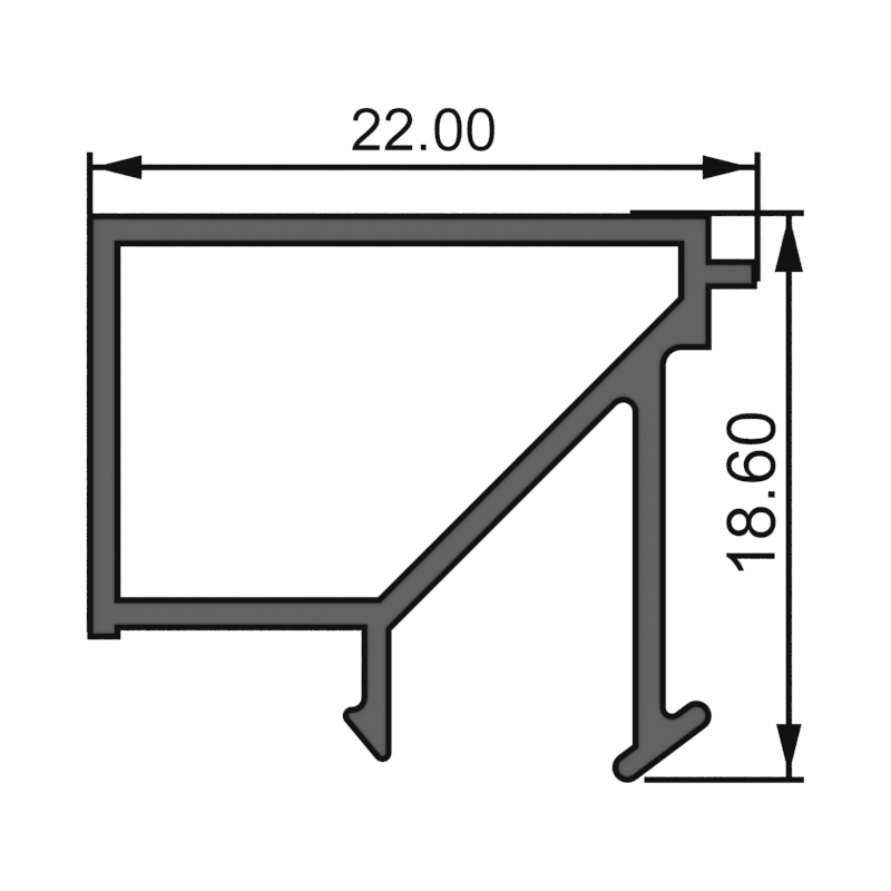 Алюминиевый профиль А05024 | штапик серии Д40 - под зап. 10 - 8мм