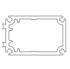 B09 002 АЛЮМИНИЕВЫЙ ПРОФИЛЬ ТРУБА ПРЯМОУГОЛЬНАЯ  70.4 Х 43.4 Х 4