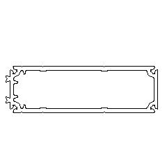 B09 005 АЛЮМИНИЕВЫЙ ПРОФИЛЬ ТРУБА ПРЯМОУГОЛЬНАЯ 143.4 Х 43.4 Х 4