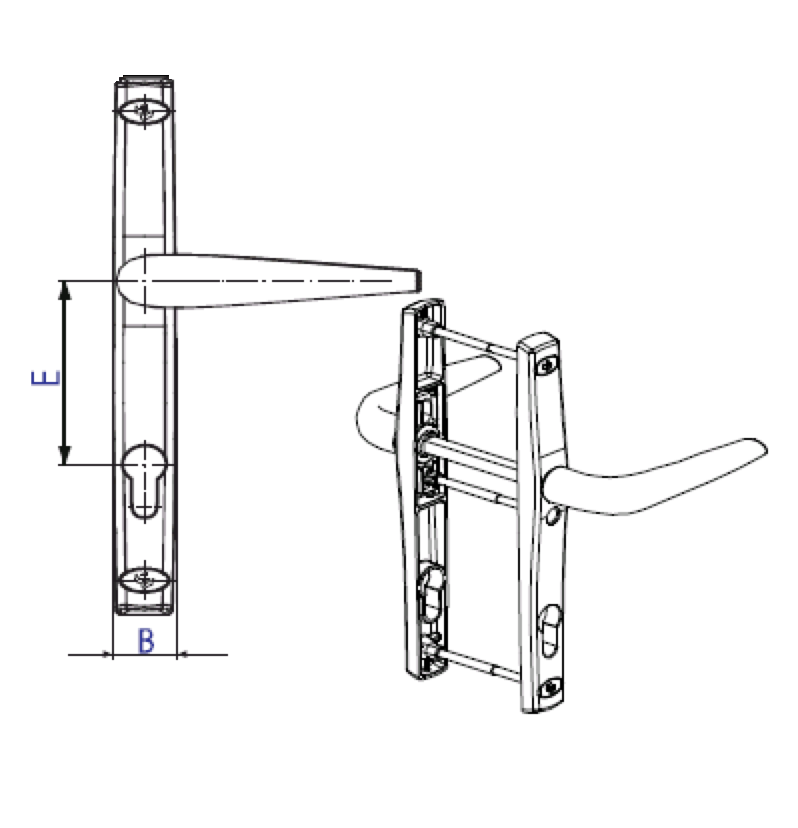 НАЖИМНОЙ ГАРНИТУР STUBLINA 1084.00 (E=85mm, B=30mm)
