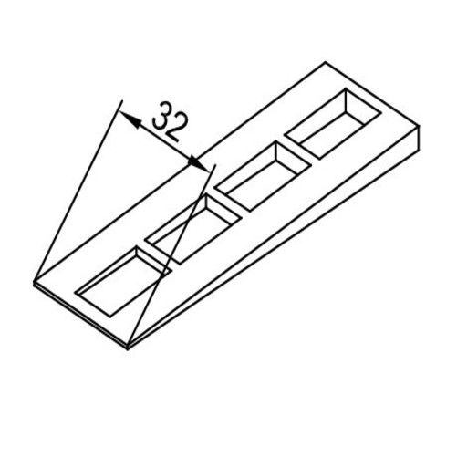 Подкладка клинообразная 32 мм D00 025 00