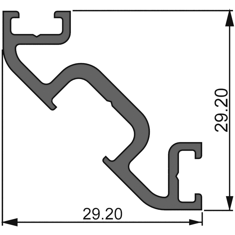 Алюминиевый профиль 105 001 | прижимная планка на 90 градусов