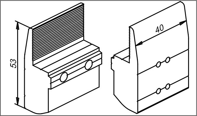 803 D14 Тримач для скла замикающий
