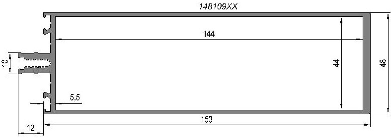 148 109 - стойка-ригель 153 мм