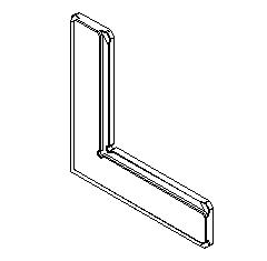Пластина угловая для профилей С60 из пластмассы | D03 003