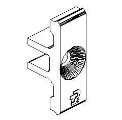 Прижим стекла D09 038 | для прегородок Т38 и Т38