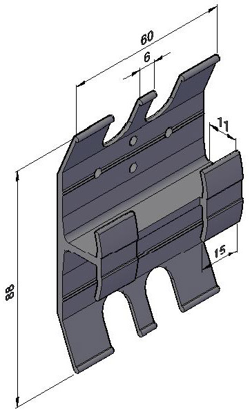 КЛЯММЕР ФАСАДНЫЙ АЛЮМИНИЕВЫЙ 107 D28