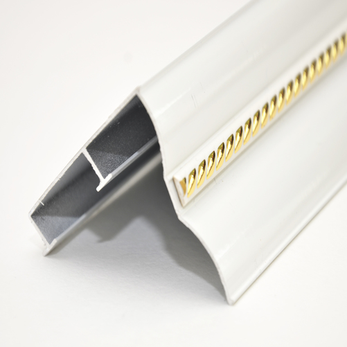 КАРНИЗ АЛЮМИНИЕВЫЙ  ДВУХРЯДНЫЙ БЕЛЫЙ 3,5 М 801038