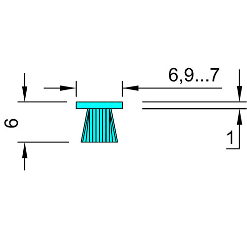 ЩЕТОЧНЫЙ УПЛОТНИТЕЛЬ E06 003 06 ДЛЯ ДВЕРЕЙ ИЛИ ВОРОТ, ДЛИНА 2 М