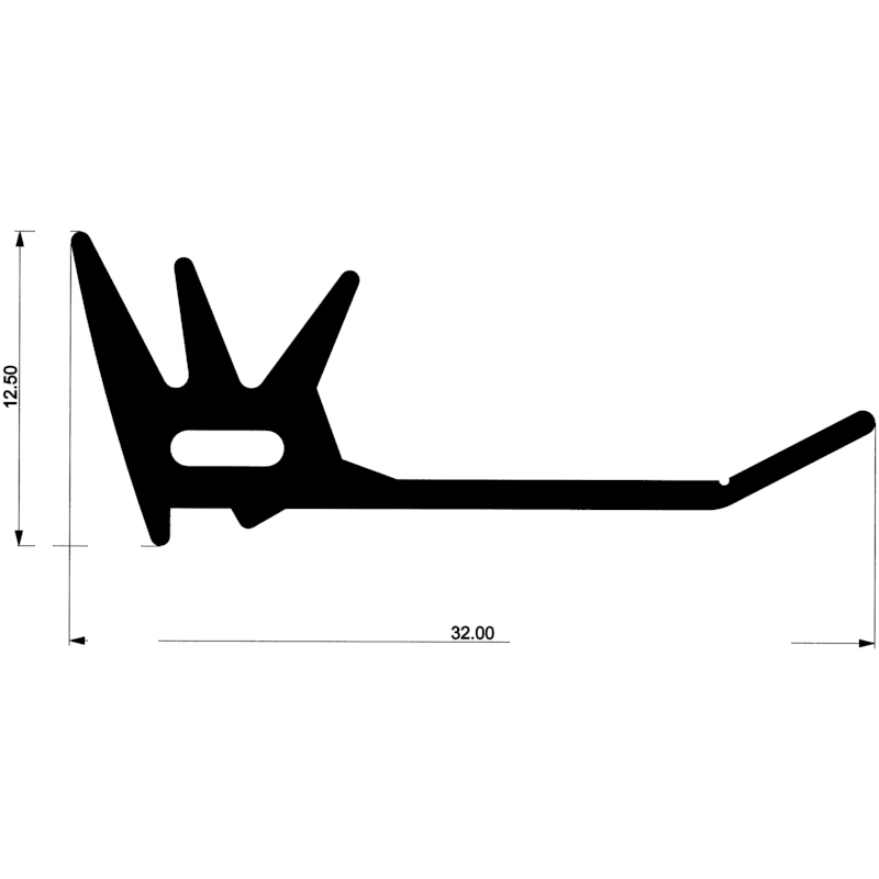 Уплотнитель для алюминиевых фасадов E01 011 03