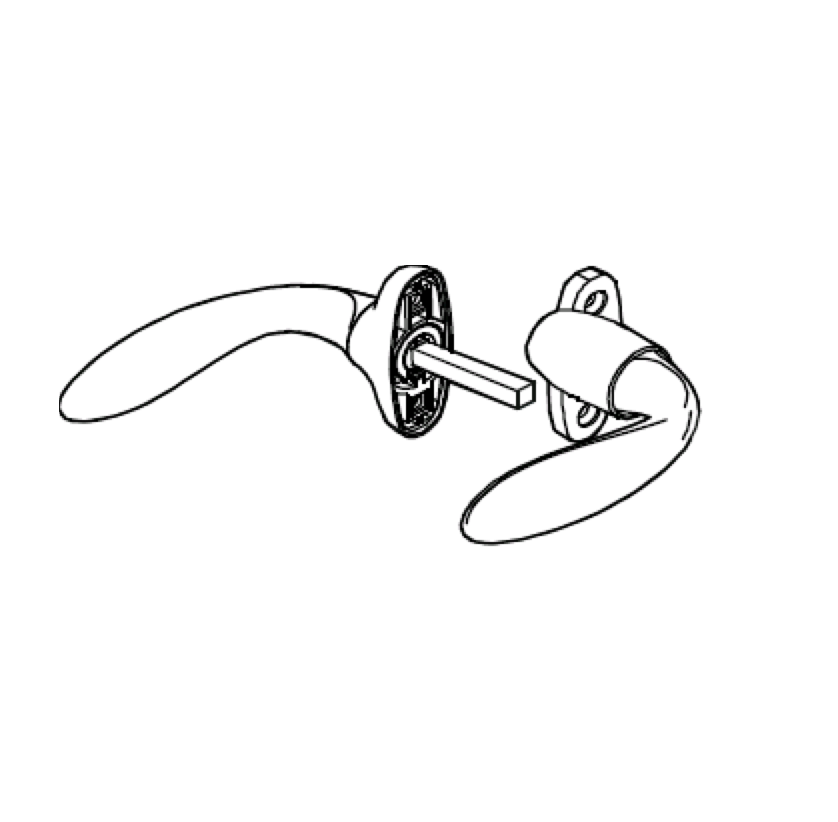 ДВЕРНАЯ РУЧКА С ВИНТАМИ 1023.00.133(Матовый INOX)