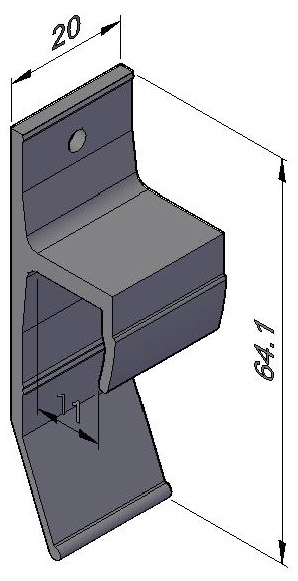 КЛЯММЕР ФАСАДНЫЙ АЛЮМИНИЕВЫЙ 107 D32