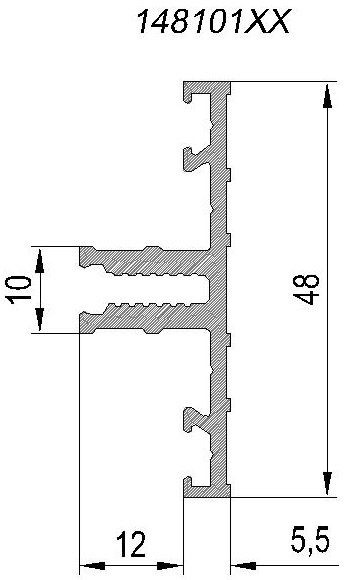 148 101 -  стойка-ригель 5,5 мм