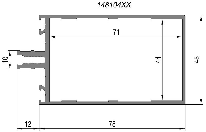 148 104 - стойка-ригель 78 мм