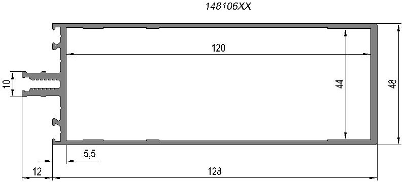 148 106 - стойка-ригель 128 мм