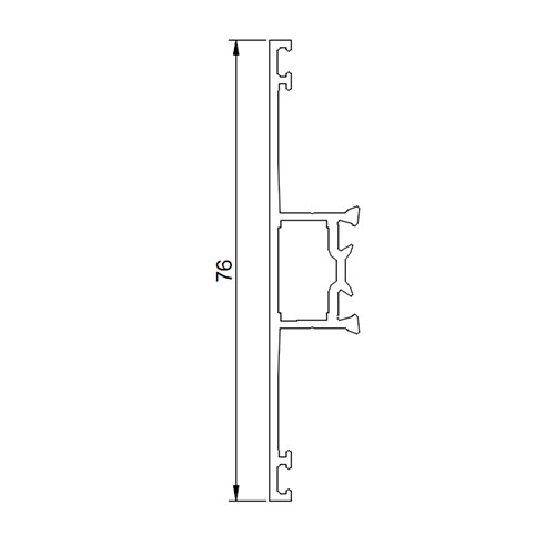 Алюминиевый профиль импоста наружный 315003 | Импост 76 мм