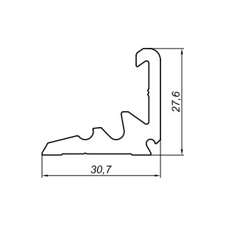 Алюминиевый профиль направляющий 405 001