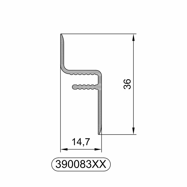 Алюминиевый профиль 390083