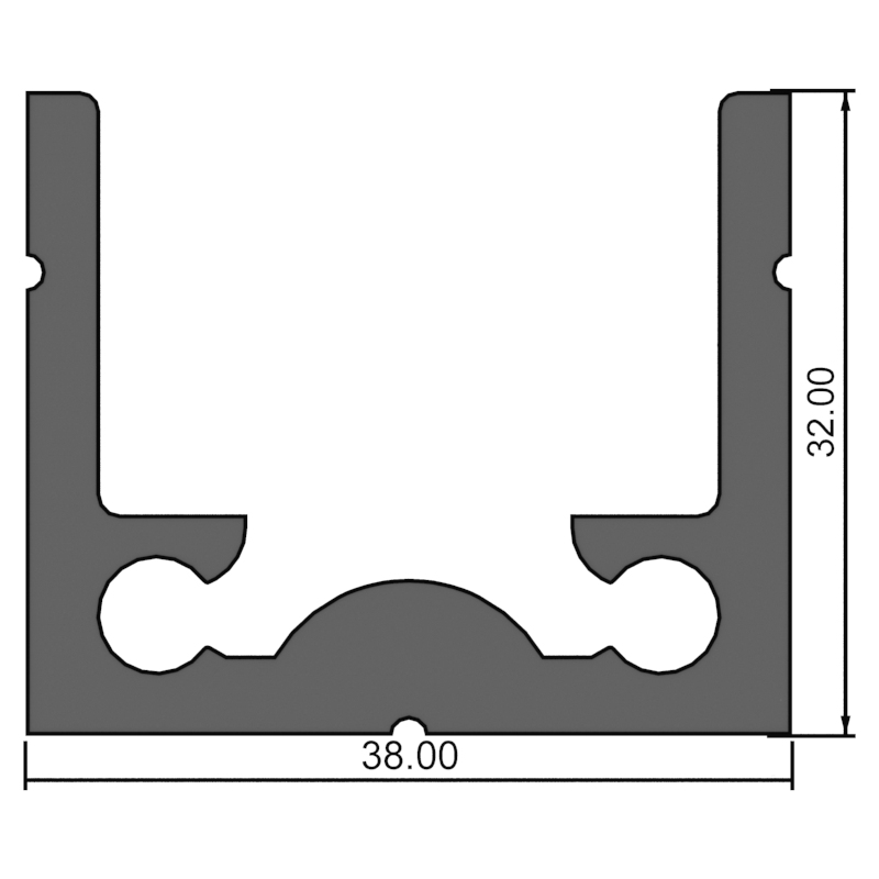 Опора алюминиевая 390 D10 00