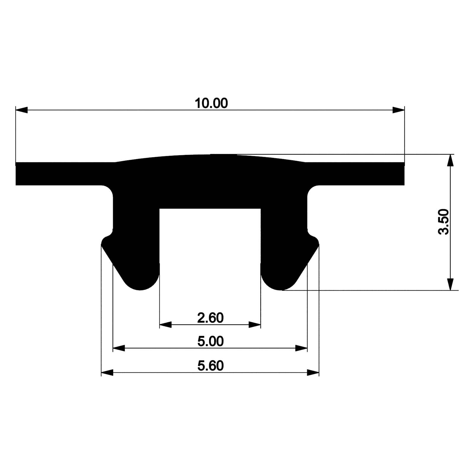 E04 015 Уплотнитель фасадный под установку ригеля