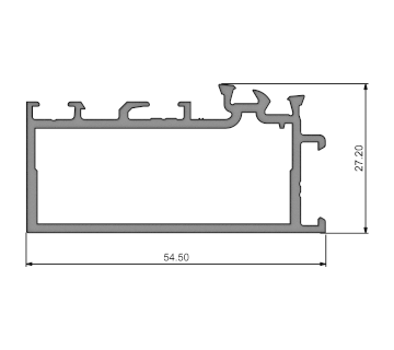 Алюминиевый профиль ригеля внутренний 315021