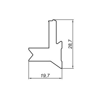 Алюминиевый профиль ползуна 405 002