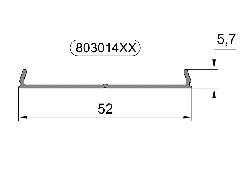 803 014 Алюмінієвий профіль