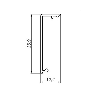 Алюминиевый профиль крышки 405 003