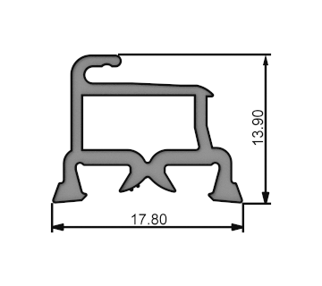 Алюминиевый профиль створки наружный 315001 | Створка окна 62,5мм (фурн-й паз 16мм)
