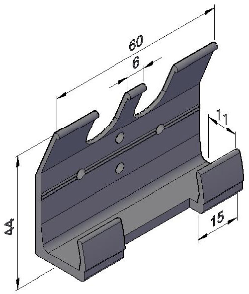 КЛЯММЕР ФАСАДНЫЙ АЛЮМИНИЕВЫЙ 107 D29