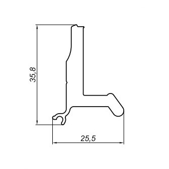 Алюминиевый профиль клипсы 405 004