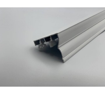 КАРНИЗ АЛЮМИНИЕВЫЙ ДВУХРЯДНЫЙ БЕЛЫЙ,  2,5 м  801028