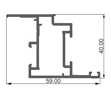 Алюминиевый профиль 390010 | створка для окна с открыванием внутрь