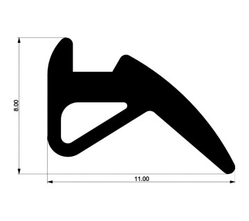 Уплотнитель для алюминиевых окон и дверей E01 015
