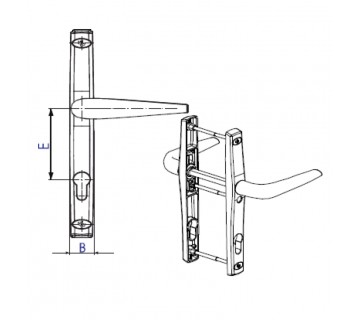НАЖИМНОЙ ГАРНИТУР 1021.10 (E=92mm, B=25mm)