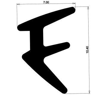 Уплотнитель для алюминиевых фасадов E01 006 03